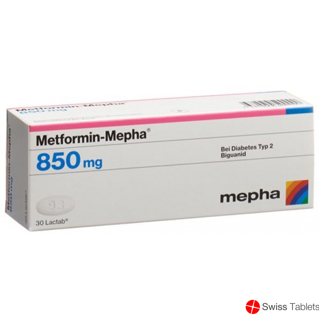 Metformin Mepha Lactab 850 mg 100 pcs
