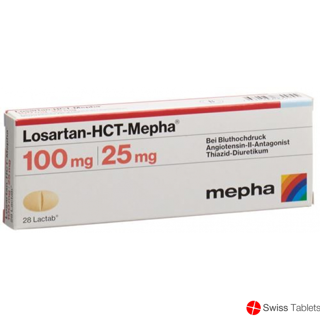 Losartan HCT-Mepha Lactab 100 / 25mg 98 pcs