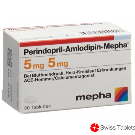 Perindopril amlodipine 5mg tablets Mepha / 5mg Ds 90 pcs