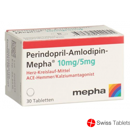Perindopril amlodipine Mepha tablets 10mg / 5mg Ds 90 pcs