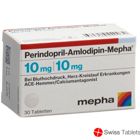 Perindopril amlodipine Mepha tablets 10mg / 10mg Ds 90 pcs