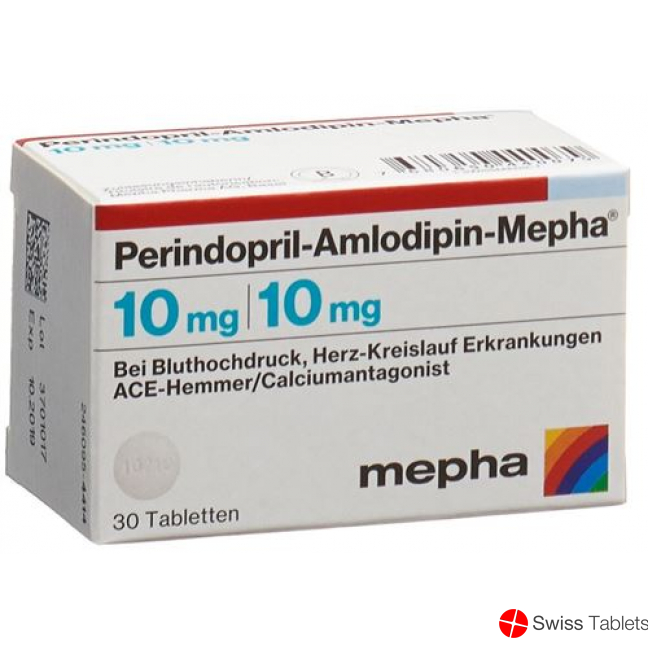 Perindopril amlodipine Mepha tablets 10mg / 10mg Ds 90 pcs