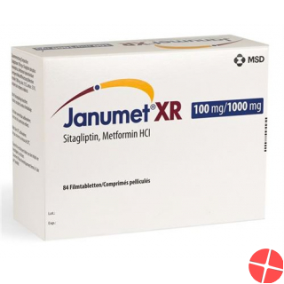 Janumet XR Ret Filmtabl 100/1000 mg Fl 28 pcs