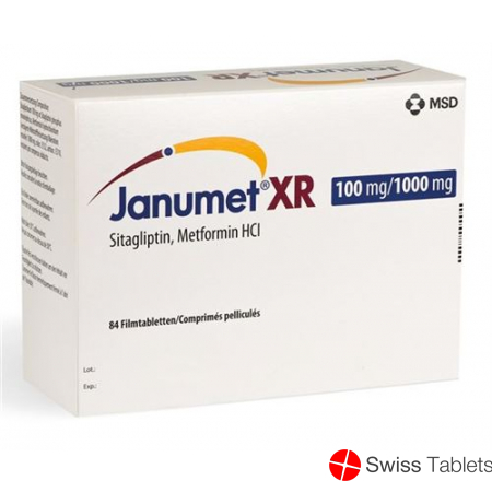 Janumet XR Ret Filmtabl 100/1000 mg Fl 28 pcs