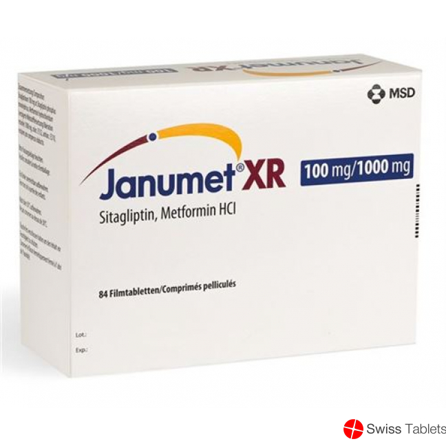 Janumet XR Ret Filmtabl 100/1000 mg Fl 28 pcs