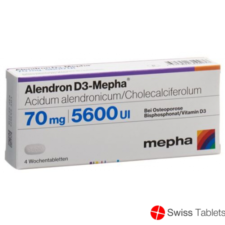 Alendron D3 Mepha week 70/5600 tablets 12 pcs
