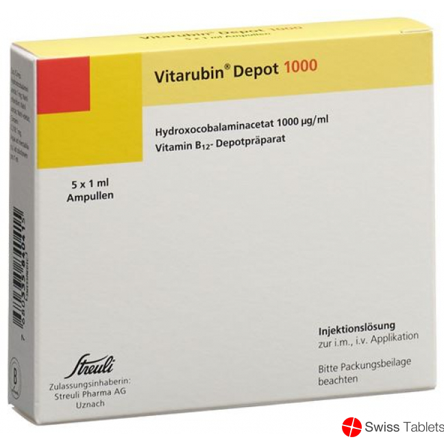 Vitarubin Depot Injektionslösung 1000mcg/ml 10 Ampullen 1ml buy online