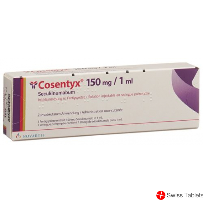 Cosentyx Inj Lös 150 mg / 1ml Fertspr 2 pcs