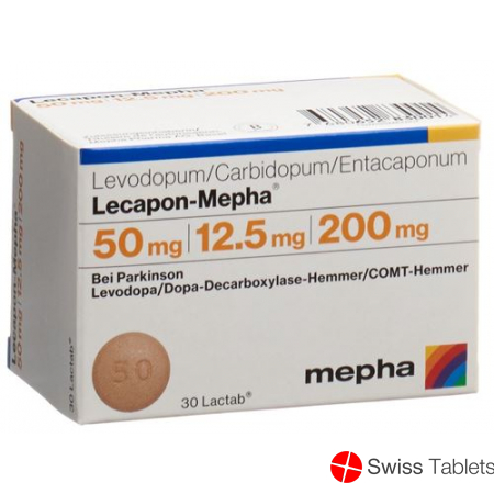 Lecapon-Mepha  50mg / 12.5mg / 200mg 100 film-coated tablets