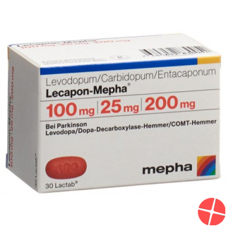 Lecapon-Mepha 100mg / 25mg / 200mg 100 film-coated tablets