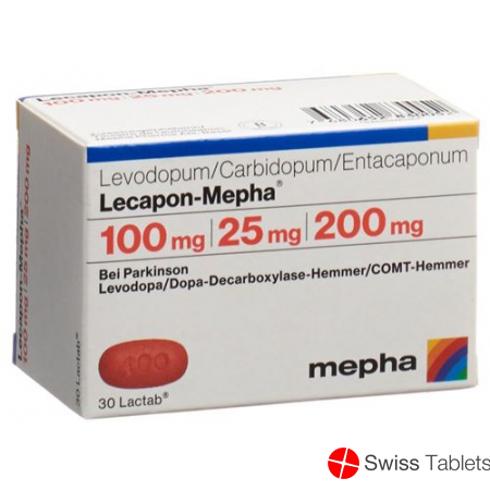 Lecapon-Mepha 100mg / 25mg / 200mg 100 film-coated tablets