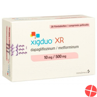 Xigduo Filmtabl XR 10 mg / 500 mg 98 pcs