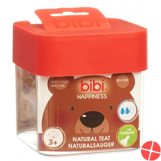 Bibi narrow neck sucker Happiness Natural silicone 3+ M SV-A + B