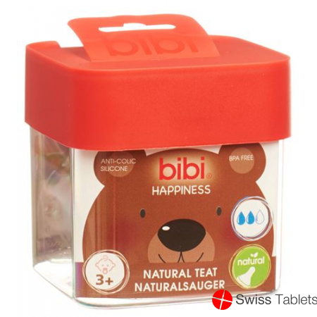 Bibi narrow neck sucker Happiness Natural silicone 3+ M SV-A + B