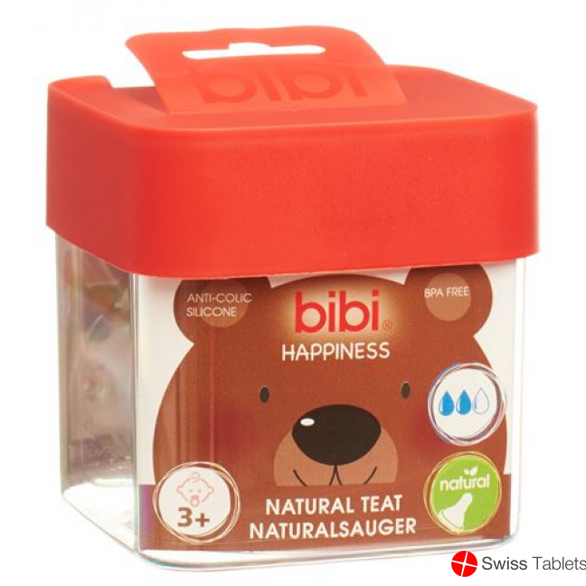 Bibi narrow neck sucker Happiness Natural silicone 3+ M SV-A + B