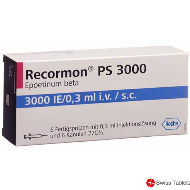 Recormon Ps Injektionslösung 3000 E/0.3ml Fertigspritzen 6 Stück buy online