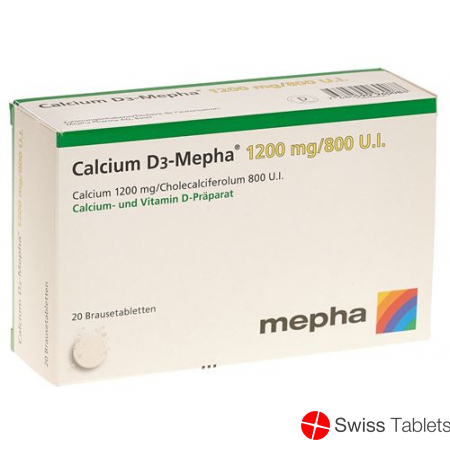 Calcium D3 Mepha Brausetabletten 1200/800 10 Stück buy online