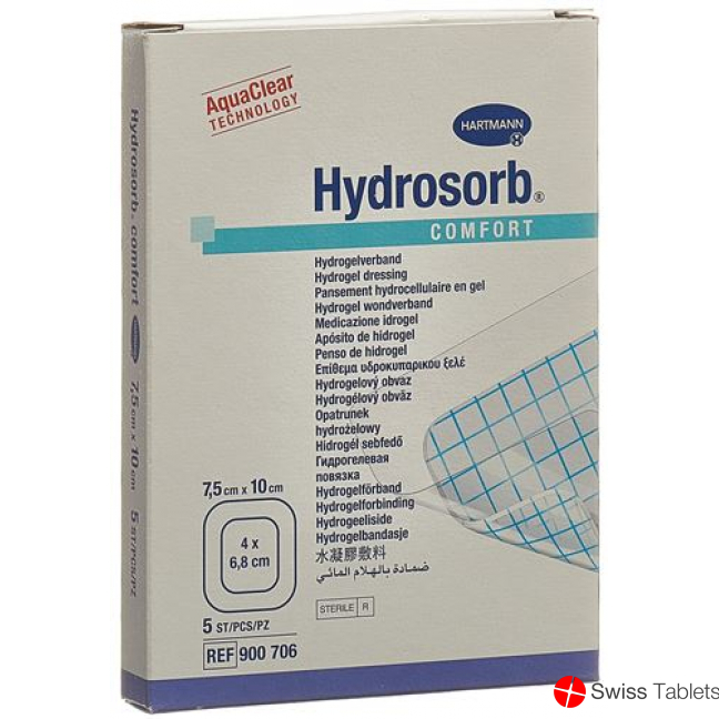 Hydrosorb Comfort Hydrogel 7.5x10cm Steril 5 Stück buy online