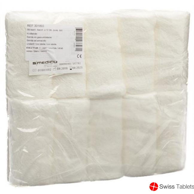 Kruellbinde Schlingengaze 11cmx4m Weiss 10 Stück buy online