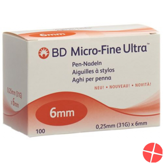 BD Micro-Fine Ultra Pen-Nadel 0.25x6mm 100 Stück