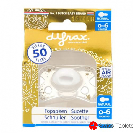 Difrax Soother Natural Gold 0-6m silicone buy online