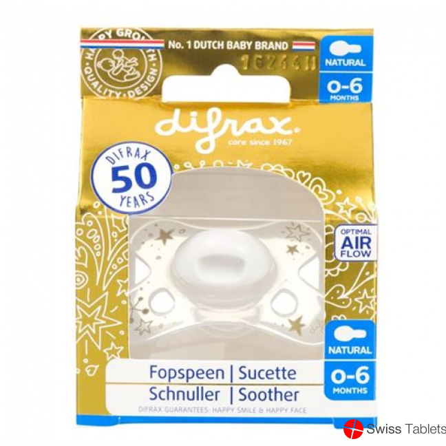 Difrax Soother Natural Gold 0-6m silicone buy online