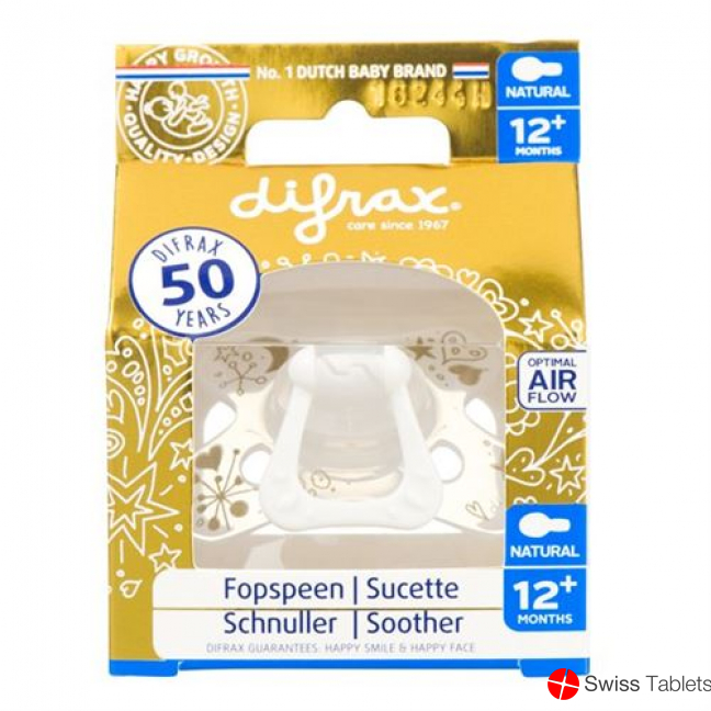 Difrax Soother Natural Gold 12+m silicone buy online