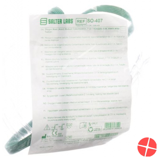 Salter Labs oxygen mask + hose 2.1m