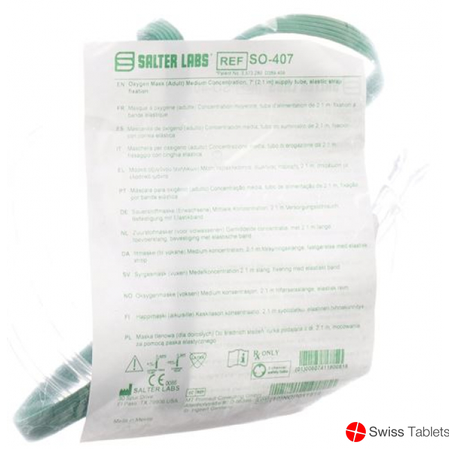 Salter Labs oxygen mask + hose 2.1m buy online