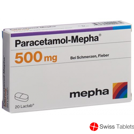 Paracetamol Mepha Lactab 500mg 100 Stück buy online