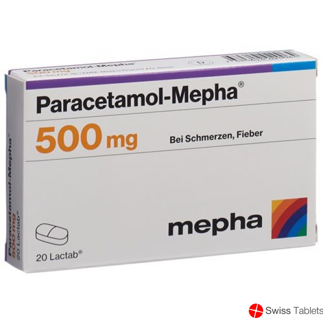 Paracetamol Mepha Lactab 500mg 100 Stück buy online
