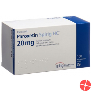 Paroxetin Spirig HC Filmtabletten 20mg 30 Stück