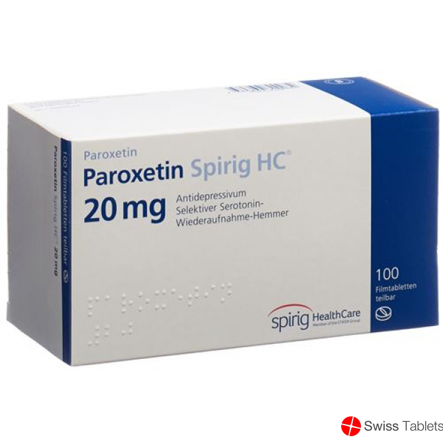 Paroxetin Spirig HC Filmtabletten 20mg 30 Stück buy online