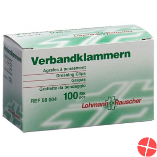 L&r Verbandklammern Hautfarben 100 Stück