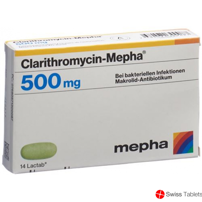 Clarithromycin Mepha Lactab 500mg 30 Stück buy online