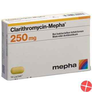 Clarithromycin Mepha Lactab 250mg 20 Stück