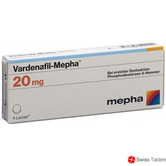 Vardenafil Mepha Lactab 20mg 12 Stück buy online