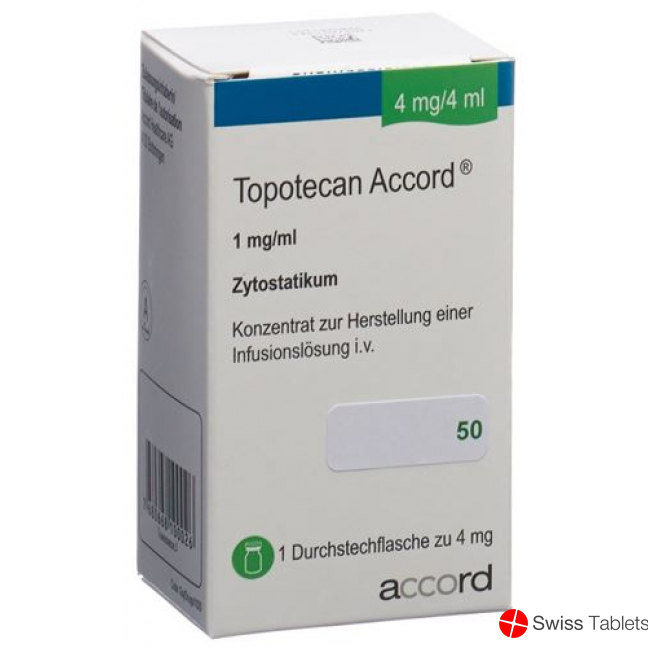 Topotecan Accord Infusionskonzentrat 4mg/4ml Durchstechflasche 5 Stück buy online