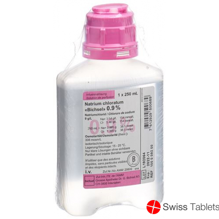 NaCl Bichsel Infusionslösung 0.9% 250ml Ppf 24 Stück buy online