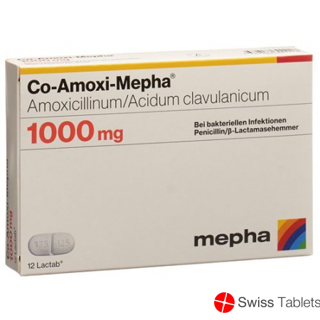 Co Amoxi Mepha Lactabs 1000mg 20 Stück buy online
