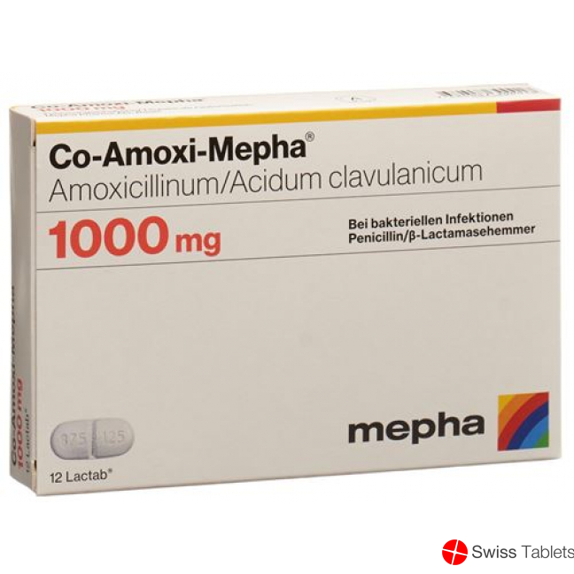 Co Amoxi Mepha Lactabs 1000mg 20 Stück buy online