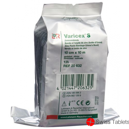 Varicex S Zinkleimbinde 10cmx10m 10 Stück buy online