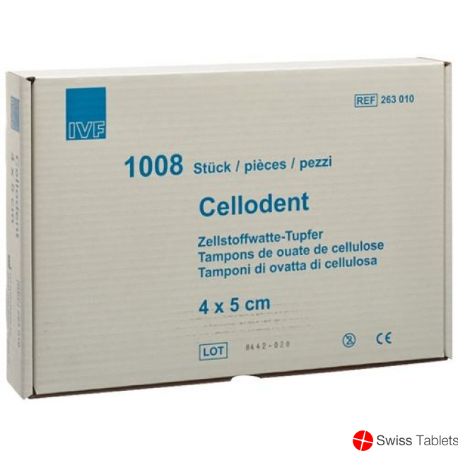 Cellodent Tupfer 4x5cm 12fach Box 15120 Stück buy online