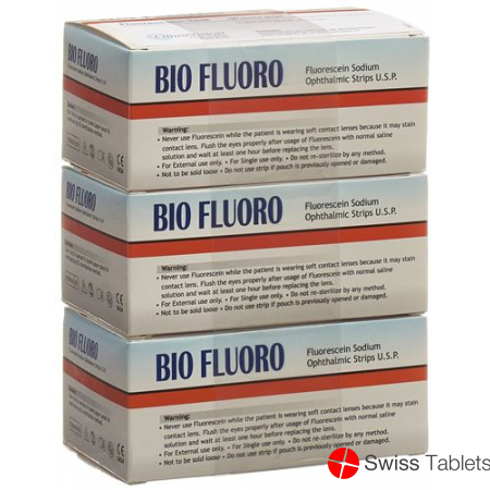 Biofluoro Fluorescein Ophtalmic Strips 100 Stück buy online Biofluoro Fluorescein Ophtalmic Strips 100 Stück buy online