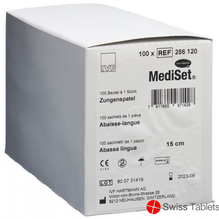 Mediset IVF Zungenspatel Holz 15cmx18mm 100 Beutel buy online