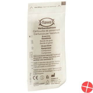 Flawa bandage cartridge 8x10cm+8cmx4m sterile