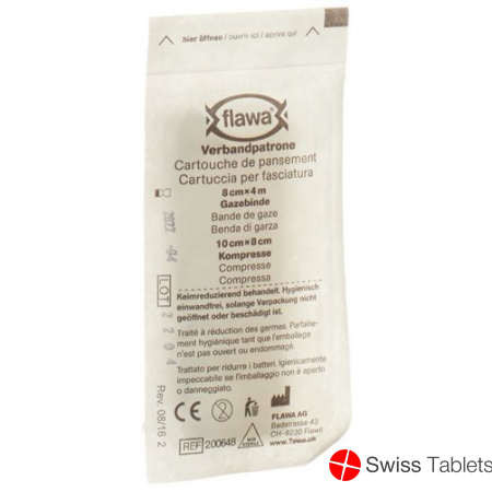 Flawa bandage cartridge 8x10cm+8cmx4m sterile buy online