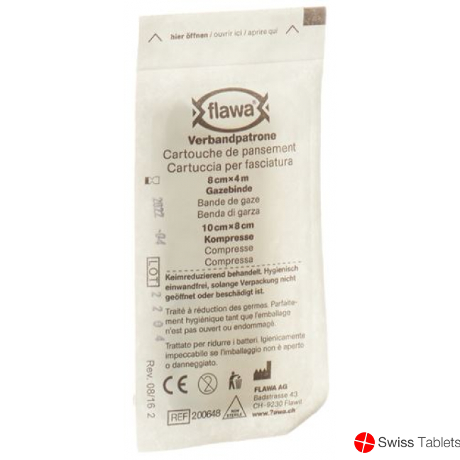 Flawa bandage cartridge 8x10cm+8cmx4m sterile buy online