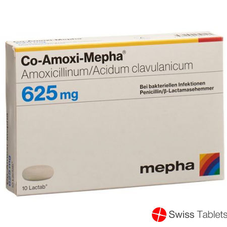 Co Amoxi Mepha Lactabs 625mg 20 Stück buy online