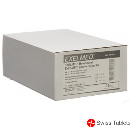 Exelmed Set 10x Beinbeut 500ml 30cm +1 Paa Halteba buy online
